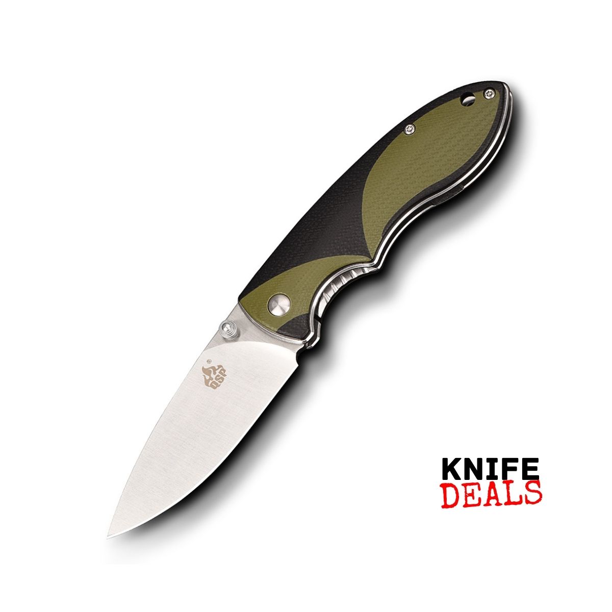 QSP Piglet Folding Knife Sandvik 14C28N G10 Handle